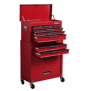 Hilka Heavy Duty 8 Drawer Combination Set with Ball Bearing Slides - Red by Hilka