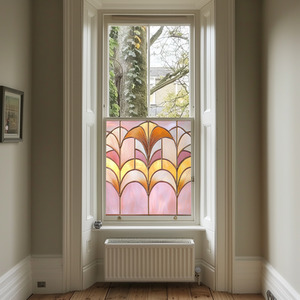 Traona Art Deco Stained Glass Privacy Window Film by Creative Printing Solutions