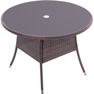 Rattan Dressing Garden Coffee Table - Brown / 20.1kg by Livingandhome