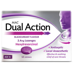 Pack of 12 Mac Dual Action Lozenges - Purple
