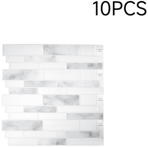 10Pcs Marble Effect Tile Stickers by Livingandhome