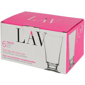 Troya Glass Footed Tumblers - 150ml - Pack of 12 - Clear by LAV