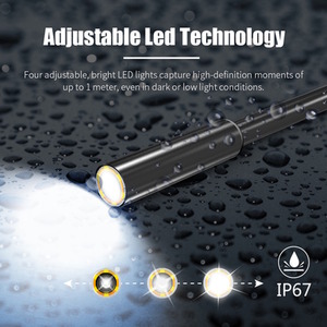 Inspection Endoscope Dual Lens 5.5mm Waterproof 1080P HD Borescope Camera - Black by UK Inspection Camera