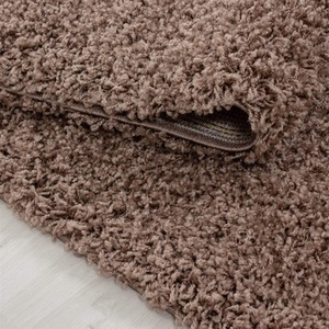 Abaseen Mocha Shaggy Rug Rectangular Soft Touch Thick Pile by Abaseen