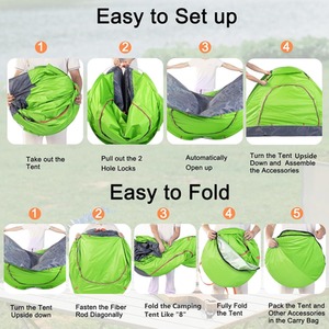 Portable Pop-Up Outdoor Camping Tent - Green