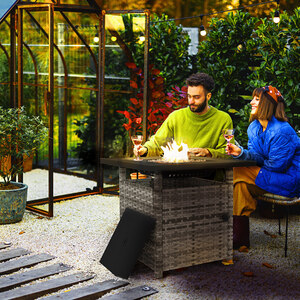 Outsunny 50,000 BTU Output Rattan Fire Pits for Garden by Outsunny