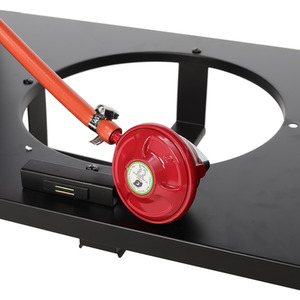 Outdoor Gas BBQ Grill Trolley With Side Shelf - Black / 134cm by Livingandhome