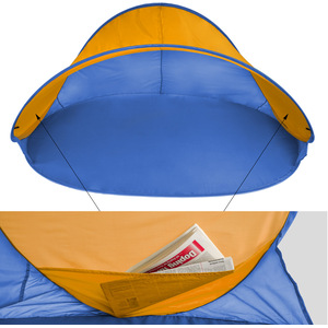 Beach Tent Jasmin - Blue & Orange by Tectake