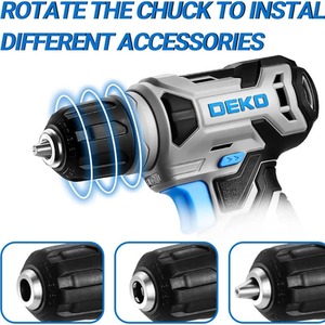 Cordless Drill 12V with Tool Set - Blue