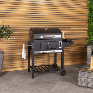 American Large Portable Grill Charcoal BBQ - Black by Charles Bentley