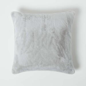 Soft Touch Faux Fur Cushion 46 x 46 cm by Homescapes