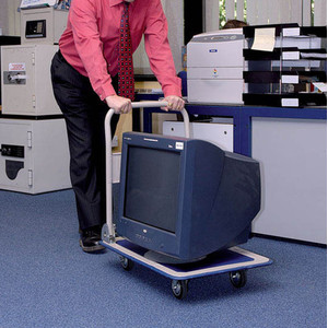 Draper 150kg Platform Trolley with Folding Handle - White, Blue by Draper