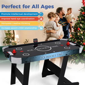 Foldable Air Hockey Table - Black by Costway