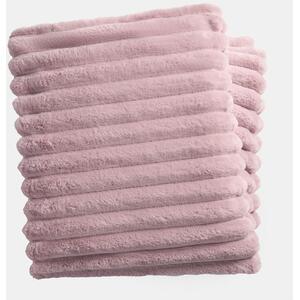 Faux Fur Thick Rib Throw by OHS