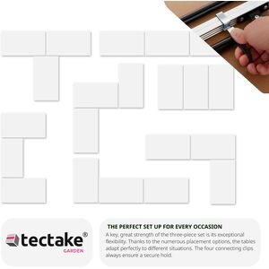 Folding Tables set of 3 - Black by tectake