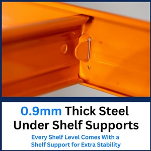 Extra Heavy Duty Racking Shelving 6 Levels - Blue & Orange / 90cm / 60cm by Trade Price Deals