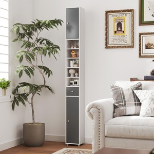 Freestanding Bathroom Cabinet - White by Costway