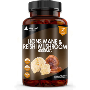 Lions Mane and Reishi Mushroom Capsules by New Leaf Products