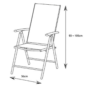 Rio 5 Position Garden Chair - Grey by Outdoor Essentials