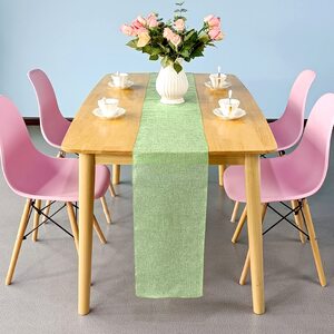 Hessian Table Runners - Sage Green by Trimming Shop