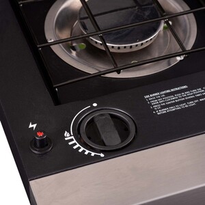 Outback Saturn Pro 4 Burner Gas BBQ - Blue and Silver