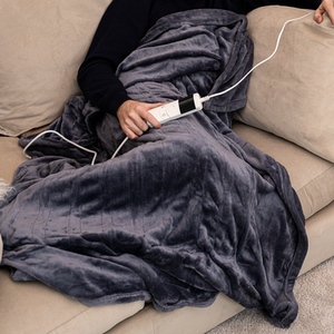 Electric Fleece Throw Blanket - Grey - Grey by Marco Paul