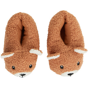 Kids Teddy Slippers - Brown