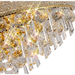Alexandra Ceiling Pendant Chandelier 9 Light French Gold, Crystal - Gold