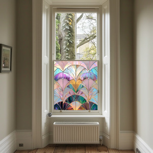 Jacurso Art Deco Stained Glass Privacy Window Film by Creative Printing Solutions