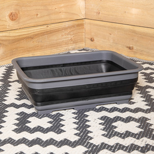 Collapsible Camping Dish Wash Basin Tub - Black by Samuel Alexander