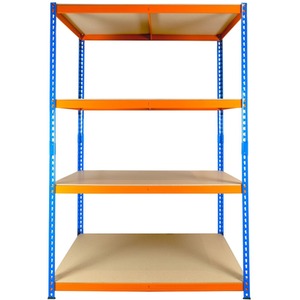 Extra Heavy Duty Racking Shelving 4 Levels - Blue & Orange / 120cm / 60cm by Trade Price Deals