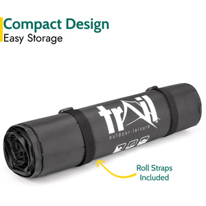 Single Self Inflating Camping Mat 3cm - Black by Trail