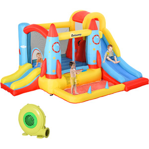 Outsunny Kids 3 in 1 Bounce Castle House - Yellow by Outsunny