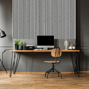 Wooden Slatted 3D Acoustic Wall Panelling - Marble / 240cm by Home Treats