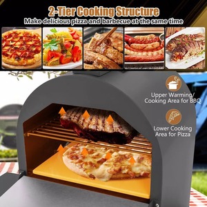 BBQ with Wood Fired Pizza Oven - Black by Wyld and Coco