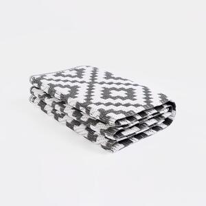 Geometric Outdoor Garden Rug - Grey and White / 170cm by Dreamscene