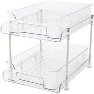 2-Tier Skincare Organizer for Makeup Cosmetic Perfume - Transparent by Livingandhome