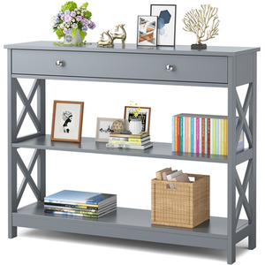 3-Tier Console Table Hallway Storage Cabinet by Costway