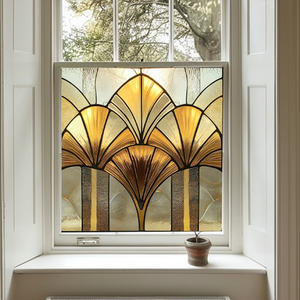 Alagna Art Deco Stained Glass Window Film by Creative Printing Solutions