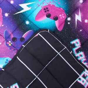 Kids Gaming Print Weighted Blanket Sensory Throw - Black by OHS