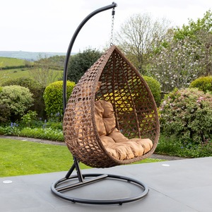 Henley Single Swing Egg Pod Chair - Brown - Brown by Artemis Home