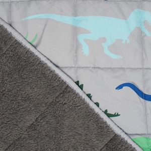 Dino Weighted Blanket Throw - Grey by OHS