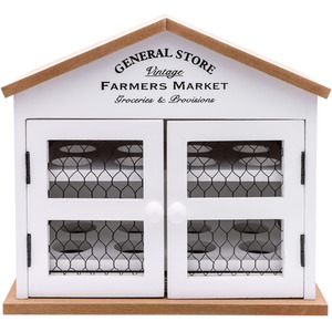 General Store Wooden Egg House - White by Maison Des Cadeaux