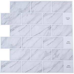 10Pcs Marble Effect Tile Stickers by Livingandhome
