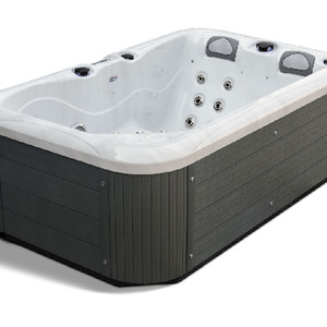 Palm Spas Dual Lounger - 3 Seat Hot Tub- American Balboa 13amp Plug and Play - White by Palm spas