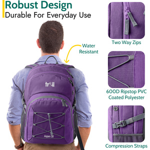 Aspen 30L Camping Backpack - Purple by Trail