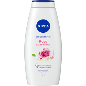 Nivea Rose & Almond Oil Shower Cream - White by Nivea