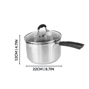 Stainless Steel Saucepans - Set of 3 - Silver by Maison & White