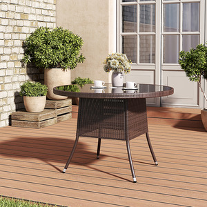 Rattan Dressing Garden Coffee Table - Brown / 20.1kg by Livingandhome