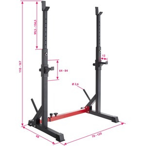 Squat Rack Apollo - Black by tectake